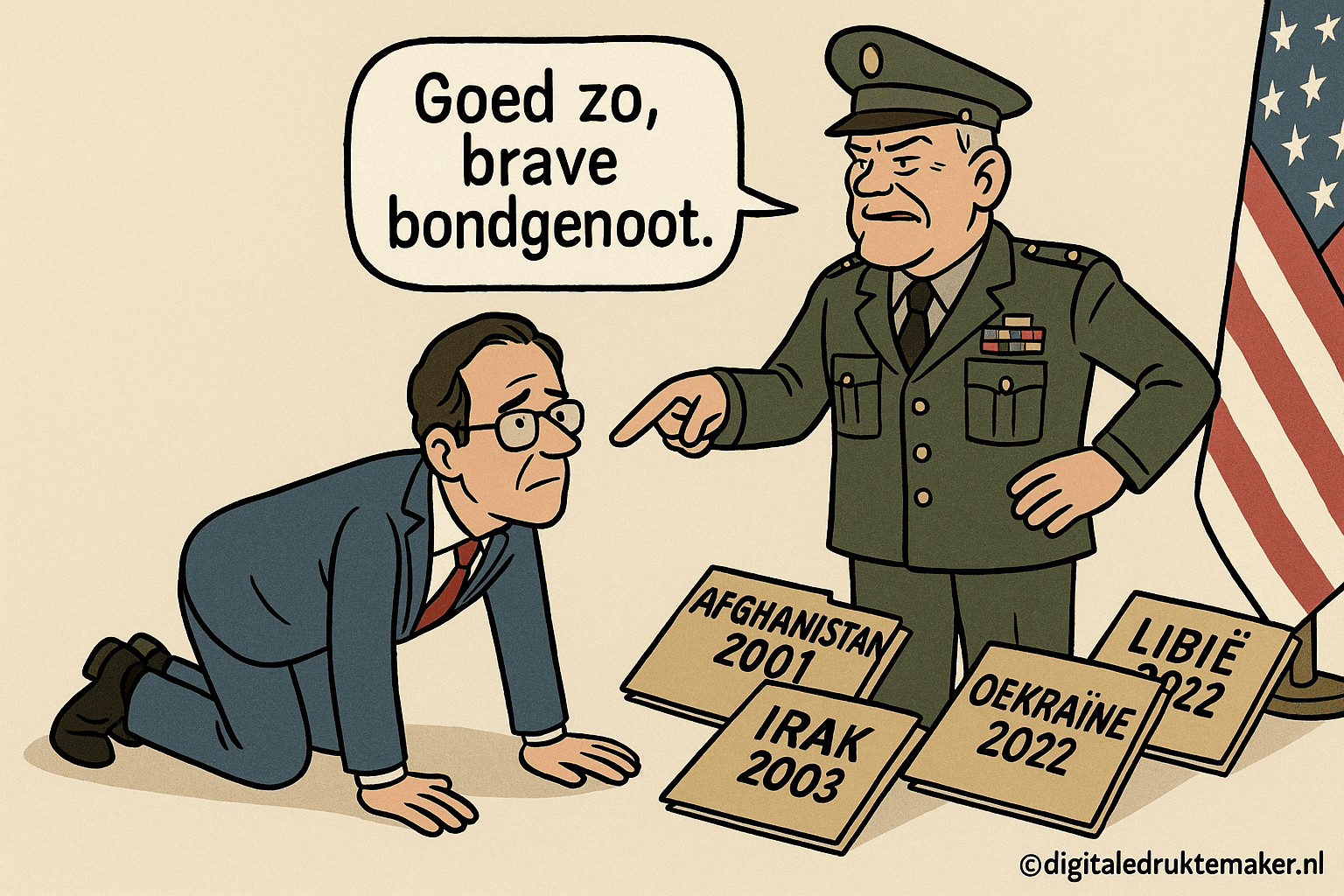 is amerika wel zo vredig-nederland als slaafje