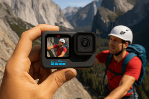 Gopro hero13 black camera voor in de bergen