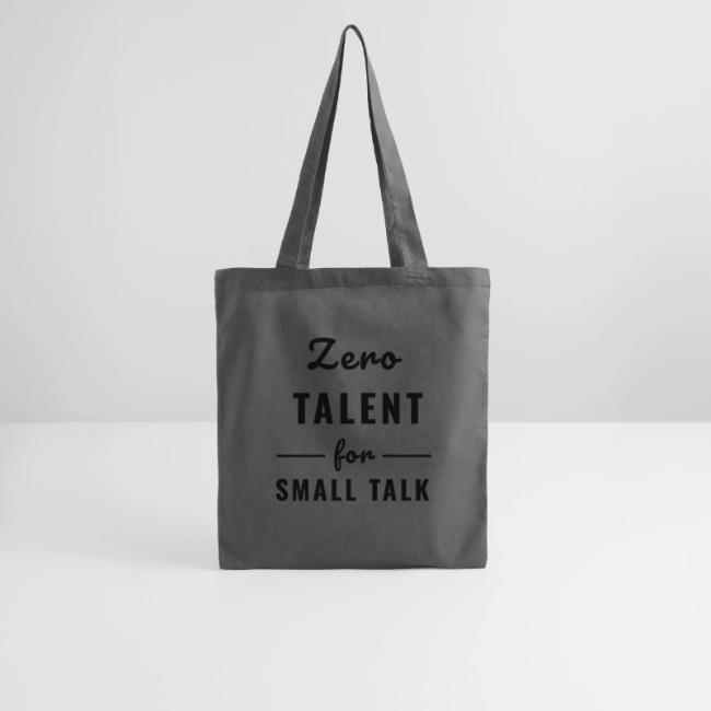 katoenen tas met tekst zero talent